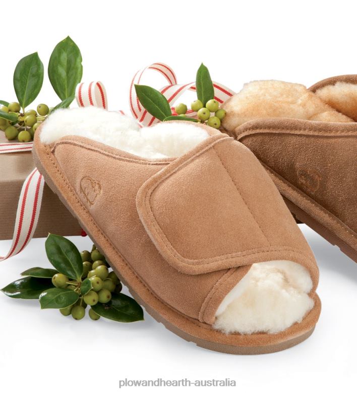 Plow & Hearth Side Wrap Slippers P22BD2985 Seasonal & Gifts