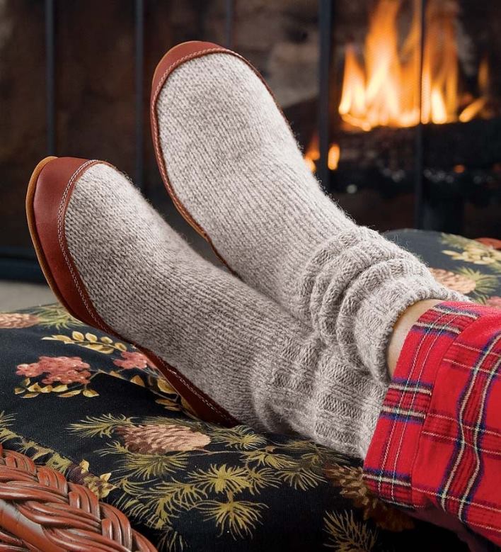 Plow & Hearth The Original Acorn Slipper Sock - Charcoal - XX-Small P22BD3066 Seasonal & Gifts