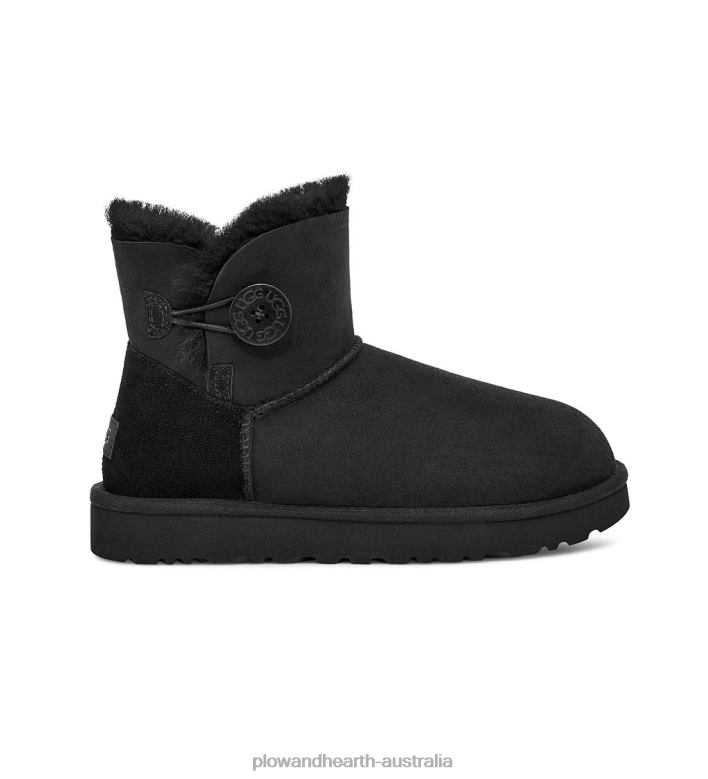 Plow & Hearth UGG Women's Mini Bailey Button II Boots - Black - Size 10 P22BD3064 Seasonal & Gifts