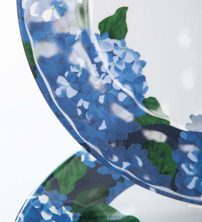 Plow & Hearth Blue Gingham Melamine Dinner Plates, Set of 6 - Lake P22BD3199 Seasonal & Gifts