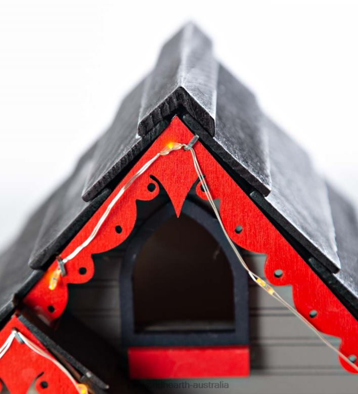 Plow & Hearth Lighted Christmas Cottage Birdhouse P22BD3086 Seasonal & Gifts