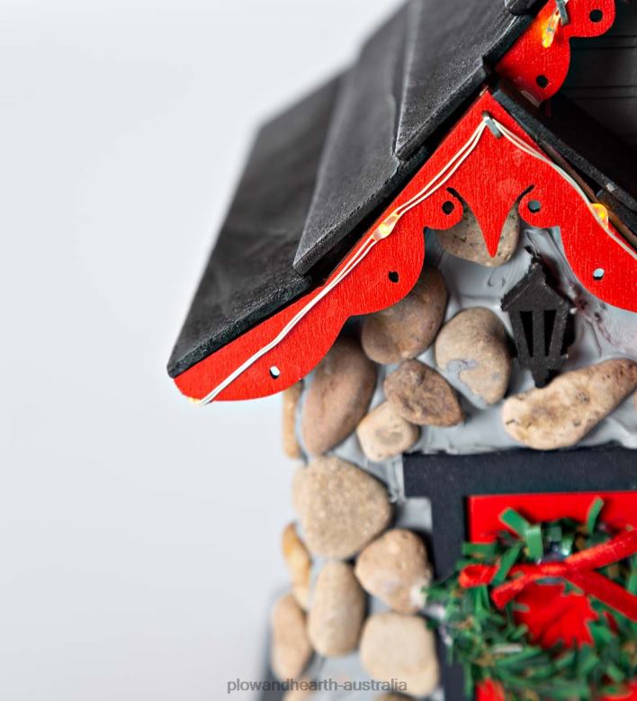 Plow & Hearth Lighted Christmas Cottage Birdhouse P22BD3086 Seasonal & Gifts