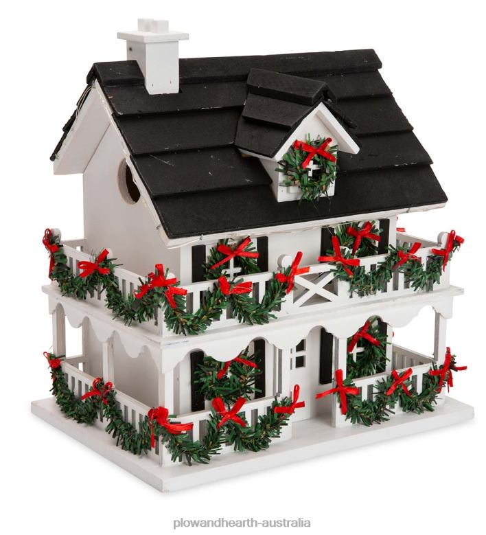 Plow & Hearth Lighted Holiday Colonial Cottage Birdhouse P22BD3083 Seasonal & Gifts