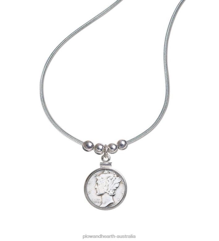 Plow & Hearth US Minted Mercury Dime Pendant With 18 Sterling Silver Chain P22BD3063 Seasonal & Gifts