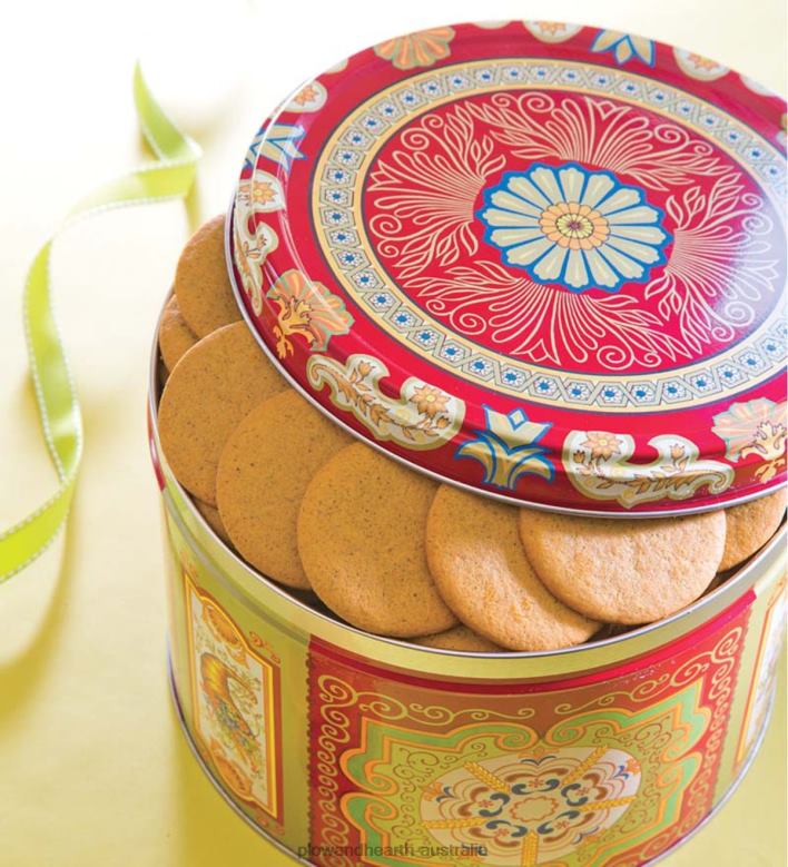 Plow & Hearth Nyakers Swedish Gingersnap Cookies in Gift Tin P22BD2976 Seasonal & Gifts