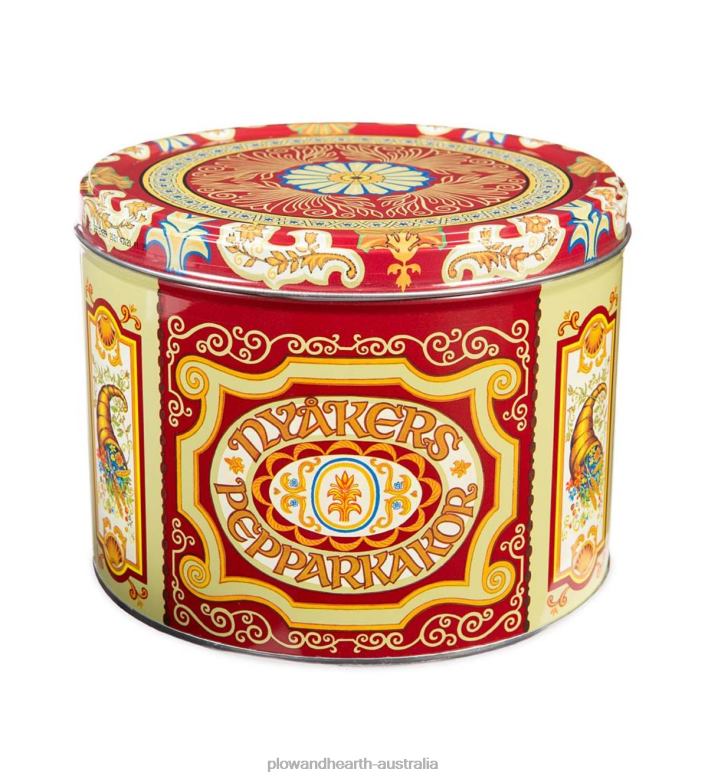 Plow & Hearth Nyakers Swedish Gingersnap Cookies in Gift Tin P22BD2976 Seasonal & Gifts