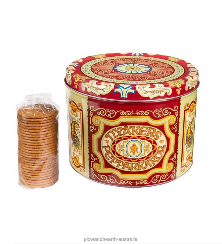 Plow & Hearth Nyakers Swedish Gingersnap Cookies in Gift Tin P22BD2976 Seasonal & Gifts
