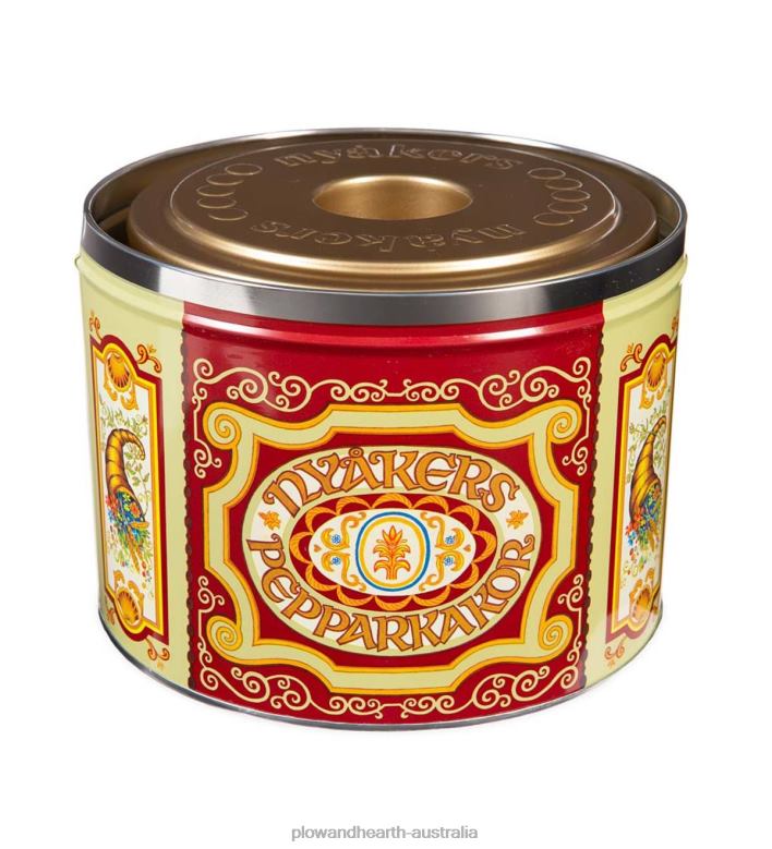 Plow & Hearth Nyakers Swedish Gingersnap Cookies in Gift Tin P22BD2976 Seasonal & Gifts