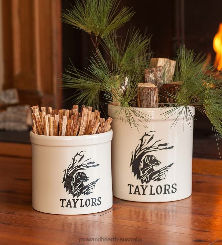 Plow & Hearth Personalized Labrador Stoneware Crock P22BD3071 Seasonal & Gifts