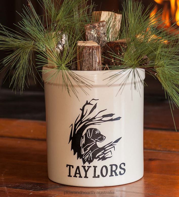 Plow & Hearth Personalized Labrador Stoneware Crock P22BD3071 Seasonal & Gifts