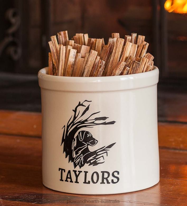 Plow & Hearth Personalized Labrador Stoneware Crock P22BD3071 Seasonal & Gifts