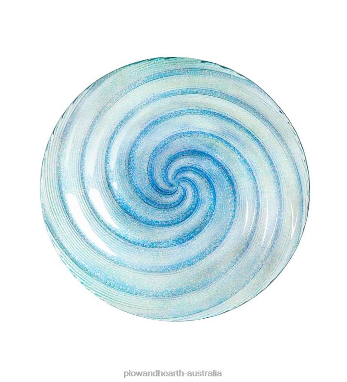 Plow & Hearth Glass Birdbath with Laser Cut Butterfly Stand P22BD854 Yard & Garden