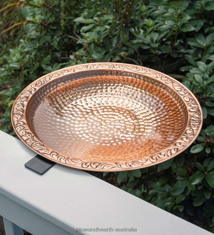Plow & Hearth Large Deck Mounted Copper Birdbath P22BD836 Yard & Garden
