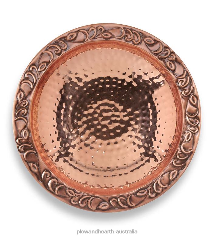 Plow & Hearth Pure Copper Hanging Birdbath on 17Long Brass Chain with Hook P22BD852 Yard & Garden