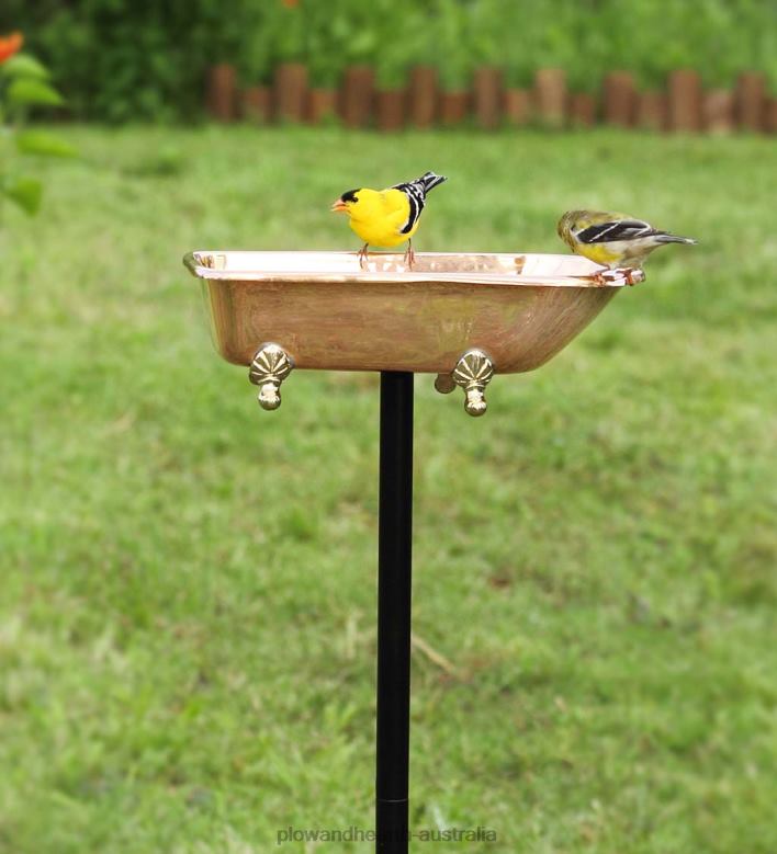 Plow & Hearth Splish Splash Birdbath, Polished Copper - Copper P22BD844 Yard & Garden