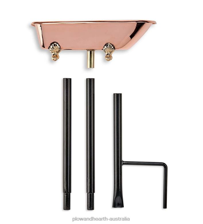 Plow & Hearth Splish Splash Birdbath, Polished Copper - Copper P22BD844 Yard & Garden