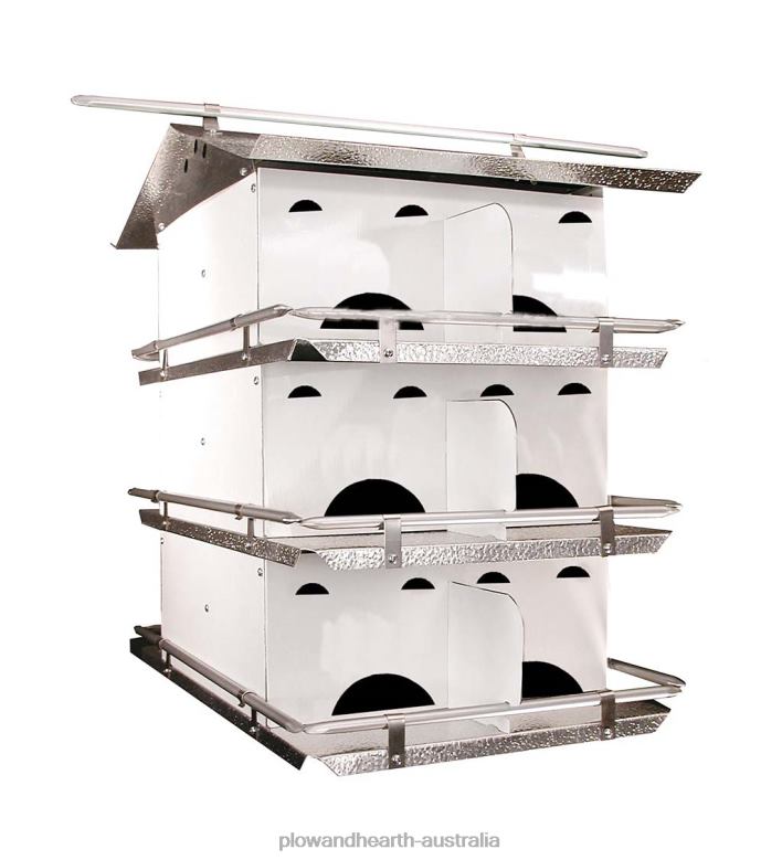 Plow & Hearth 12-Room Purple Martin Birdhouse with Starling-Resistant Openings P22BD889 Yard & Garden