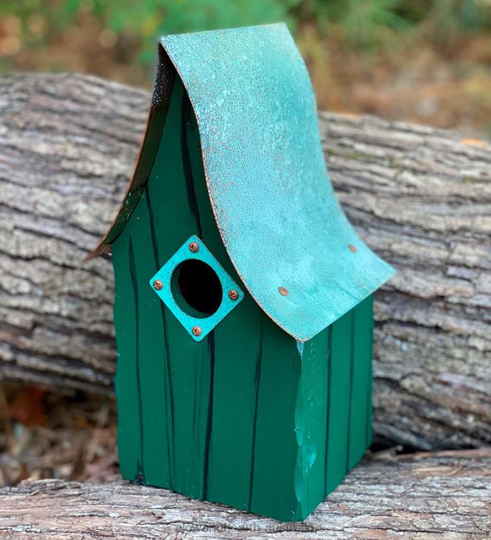 Plow & Hearth Shady Shed Cypress Birdhouse - Green P22BD865 Yard & Garden