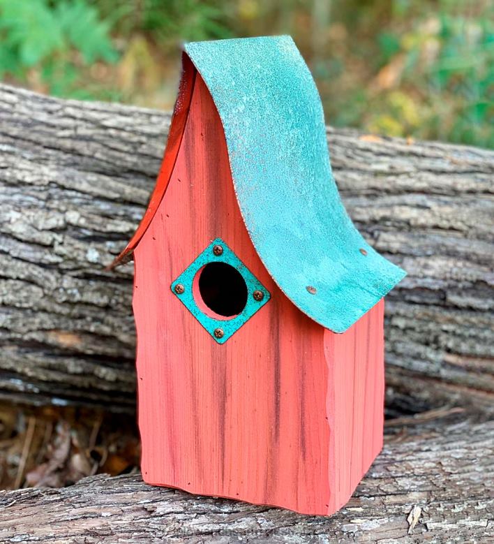 Plow & Hearth Shady Shed Cypress Birdhouse - Green P22BD865 Yard & Garden