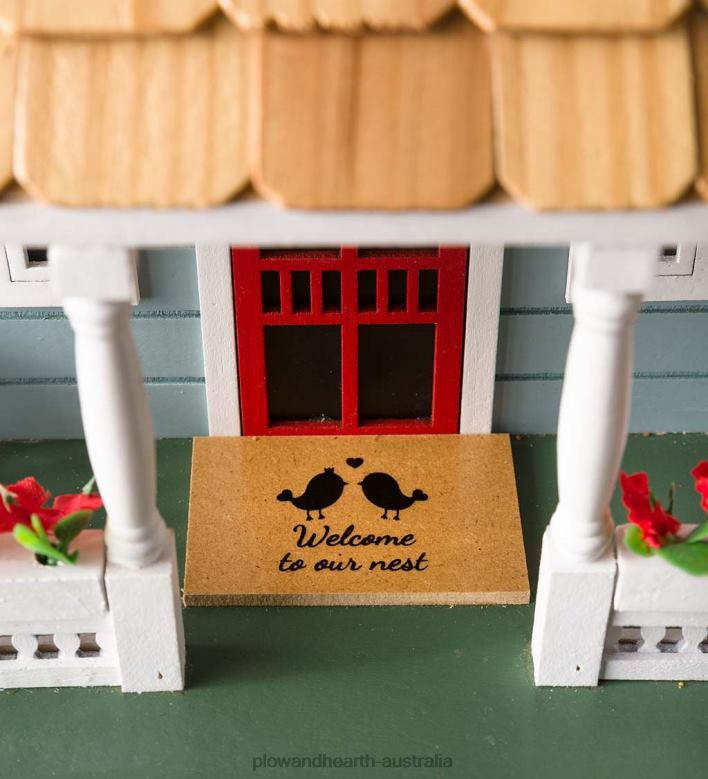 Plow & Hearth Welcome Home Wooden Birdhouse and Pedestal Pole Set P22BD869 Yard & Garden