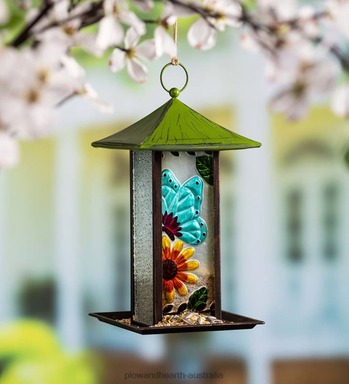 Plow & Hearth Butterfly & Flower Bird Feeder P22BD750 Yard & Garden