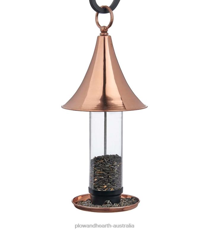 Plow & Hearth Castella Copper Bird Feeder P22BD798 Yard & Garden