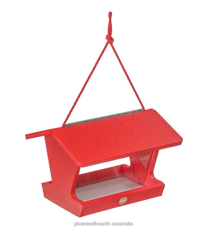 Plow & Hearth Colored Recycled Poly-Lumber Hopper-Style Bird Feeder - Yellow P22BD748 Yard & Garden