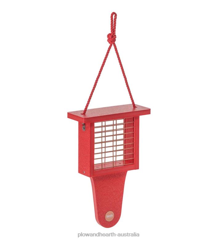 Plow & Hearth Colored Recycled Poly-Lumber Single Cake Suet Bird Feeder - Blue P22BD747 Yard & Garden