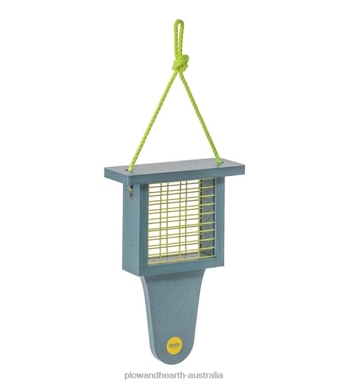 Plow & Hearth Colored Recycled Poly-Lumber Single Cake Suet Bird Feeder - Blue P22BD747 Yard & Garden