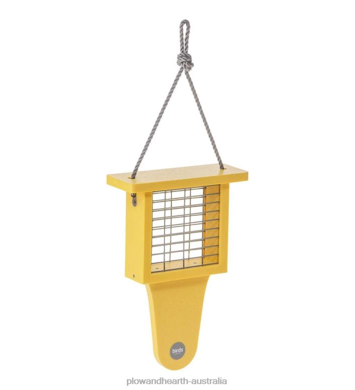Plow & Hearth Colored Recycled Poly-Lumber Single Cake Suet Bird Feeder - Blue P22BD747 Yard & Garden