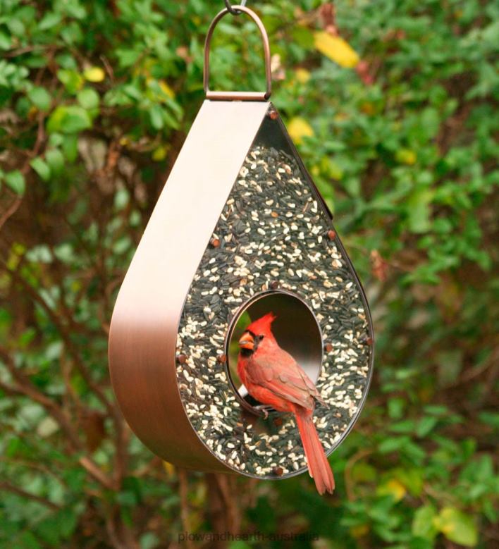 Plow & Hearth Copper Tear Drop Bird Feeder P22BD799 Yard & Garden