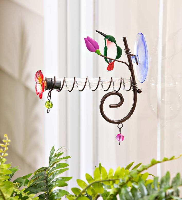 Plow & Hearth Floral Window-Mount Hummingbird Feeder P22BD787 Yard & Garden