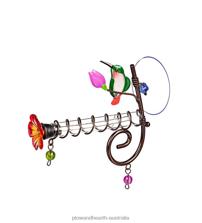 Plow & Hearth Floral Window-Mount Hummingbird Feeder P22BD787 Yard & Garden