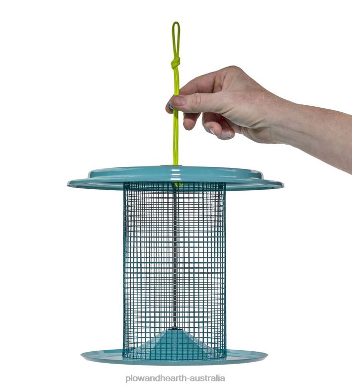 Plow & Hearth Large Metal Sunflower Seed Bird Feeder - Blue P22BD777 Yard & Garden