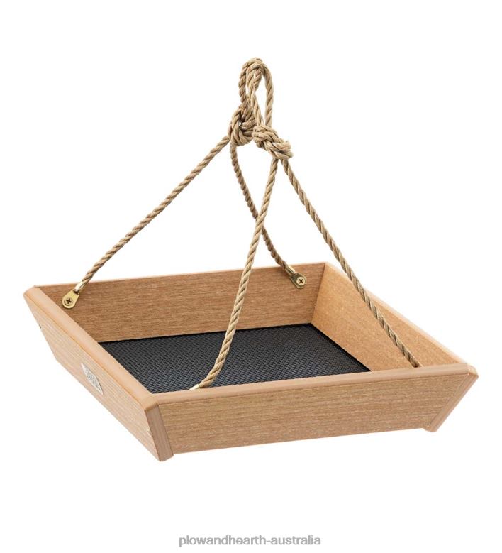Plow & Hearth Recycled Poly-Lumber Hanging Tray Bird Feeder P22BD815 Yard & Garden