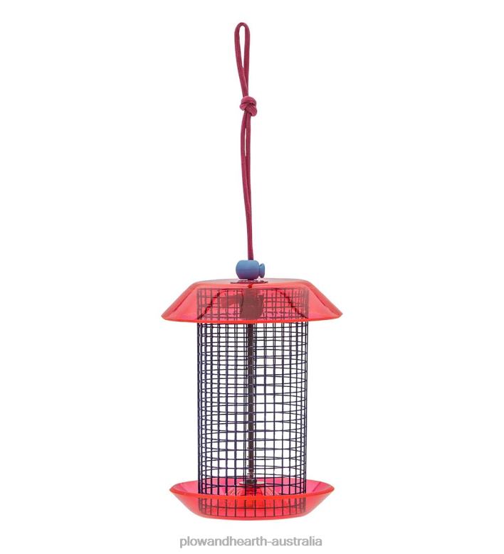 Plow & Hearth Small Sunflower Seed Bird Feeder - Coral P22BD819 Yard & Garden