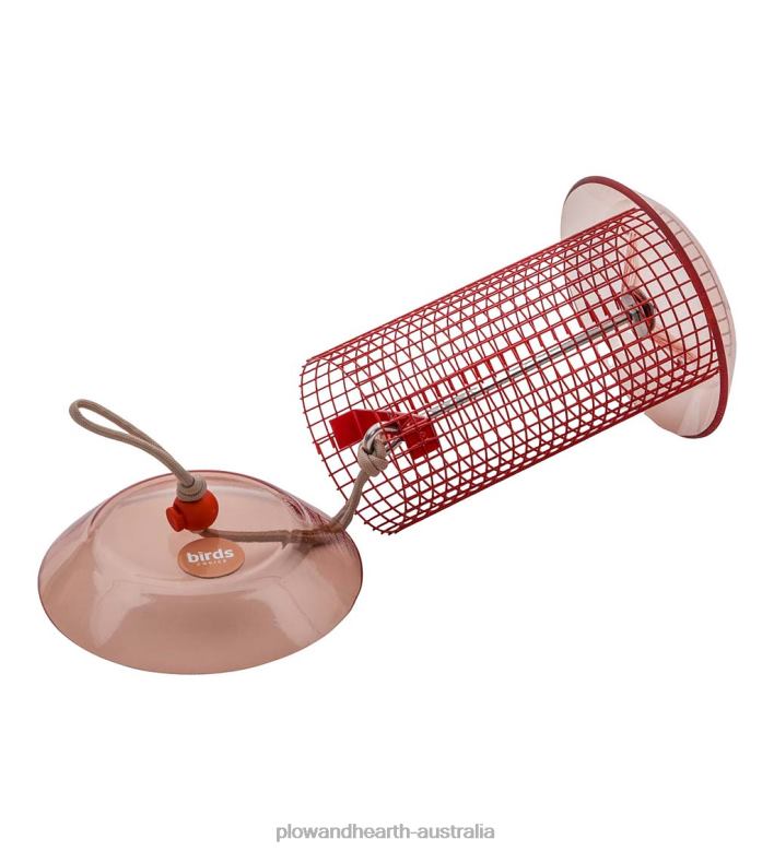 Plow & Hearth Small Sunflower Seed Bird Feeder - Coral P22BD819 Yard & Garden