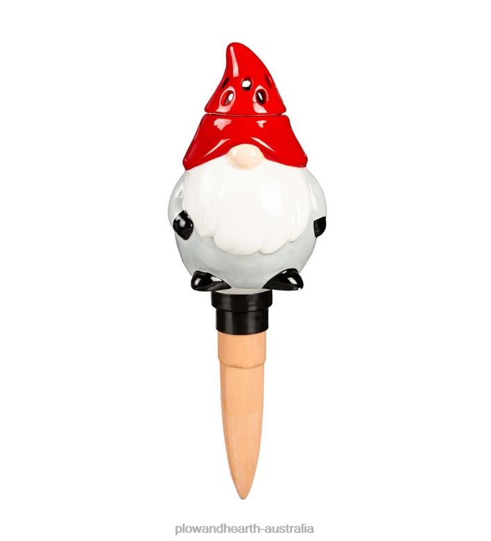 Plow & Hearth All-In-One Ceramic Fruit Fly/Fungus Gnat Trap with Watering Globe - Mushroom P22BD905 Yard & Garden