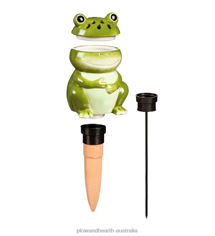 Plow & Hearth All-In-One Ceramic Fruit Fly/Fungus Gnat Trap with Watering Globe - Mushroom P22BD905 Yard & Garden