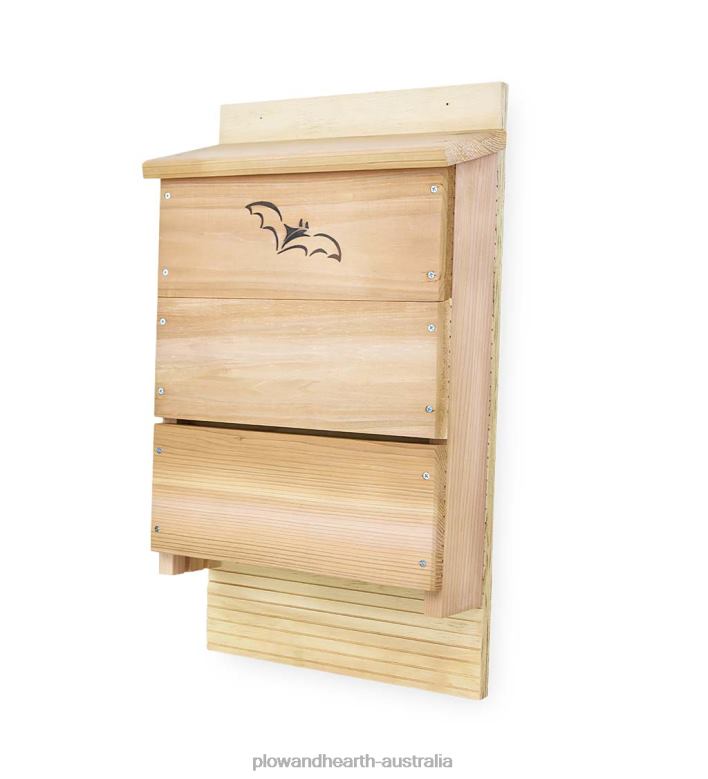Plow & Hearth 3-Chamber Cedar and Plywood Bat House P22BD904 Yard & Garden