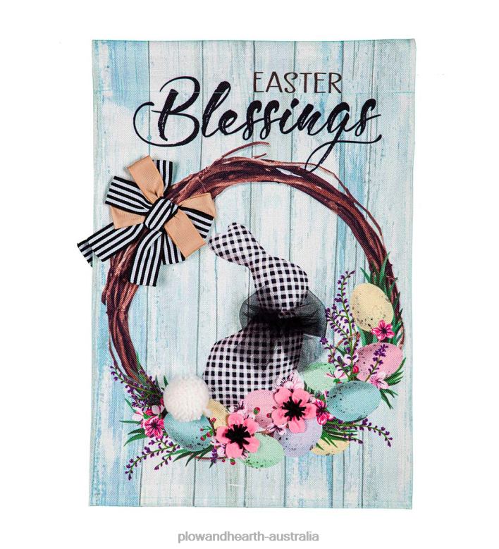 Plow & HearthEaster BlessingsBurlap Garden Flag P22BD581 Yard & Garden