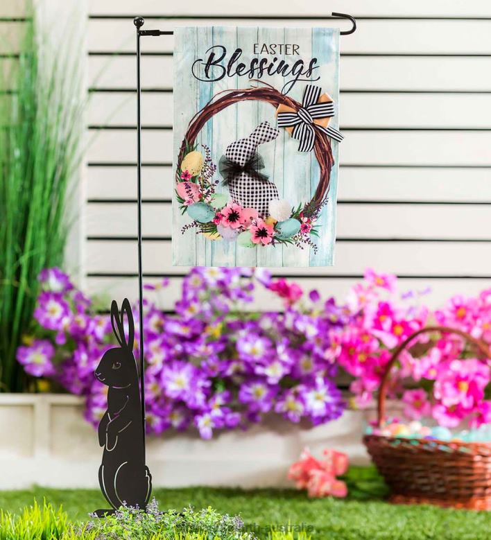 Plow & HearthEaster BlessingsBurlap Garden Flag P22BD581 Yard & Garden