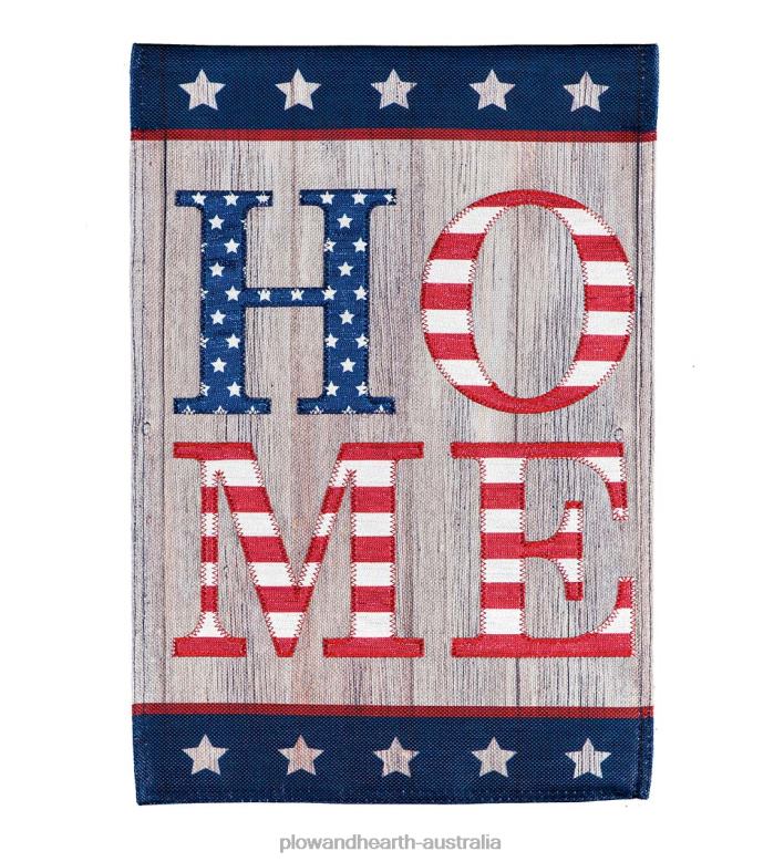 Plow & Hearth Americana Home Burlap Garden Flag P22BD580 Yard & Garden