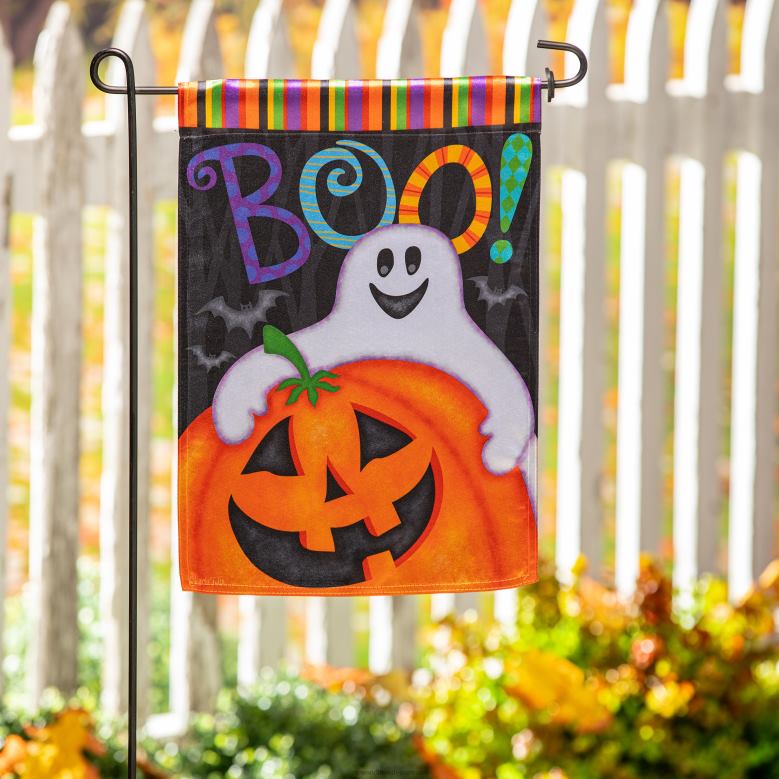 Plow & Hearth Halloween Friends Lustre Garden Flag P22BD604 Yard & Garden