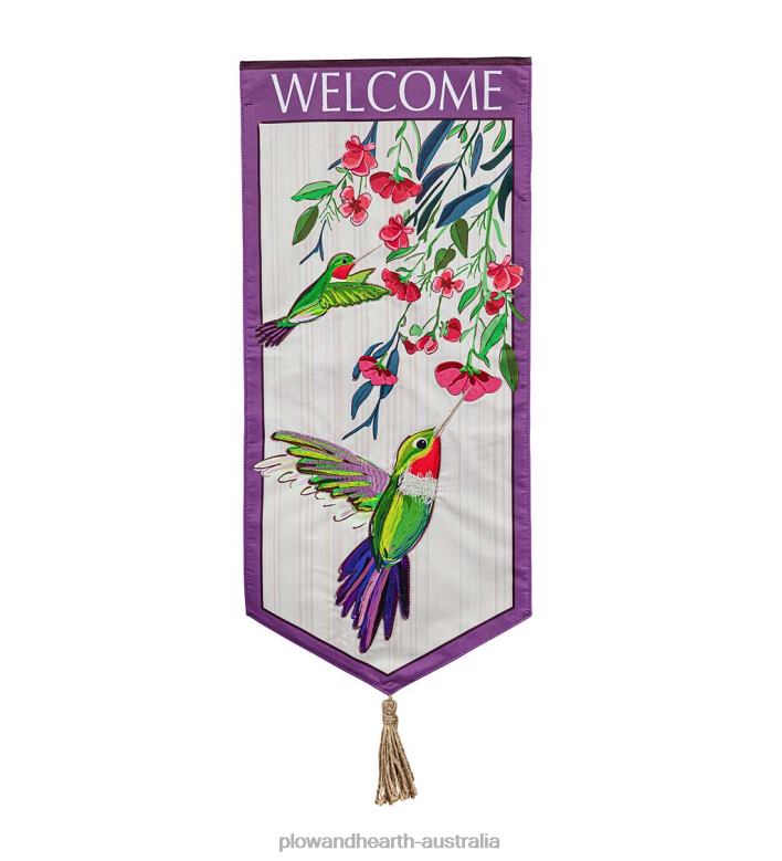 Plow & Hearth Hummingbird Welcome Pennant P22BD591 Yard & Garden