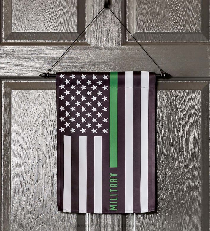Plow & Hearth Military Thin Green Line Garden Suede Flag P22BD267 Yard & Garden