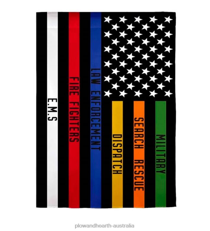 Plow & Hearth Responders Thin Line Garden Suede Flag P22BD308 Yard & Garden