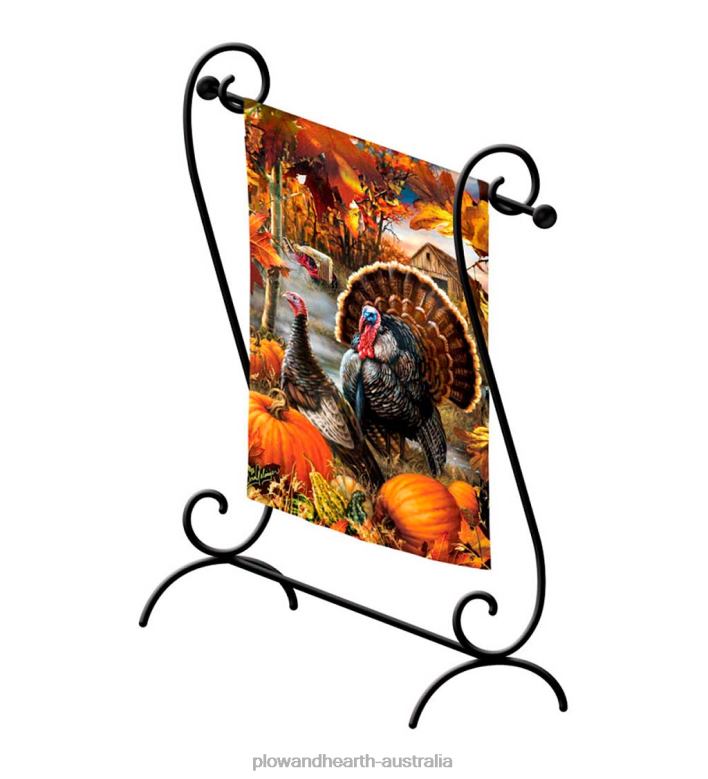 Plow & Hearth Scroll Garden Flag Stand P22BD381 Yard & Garden