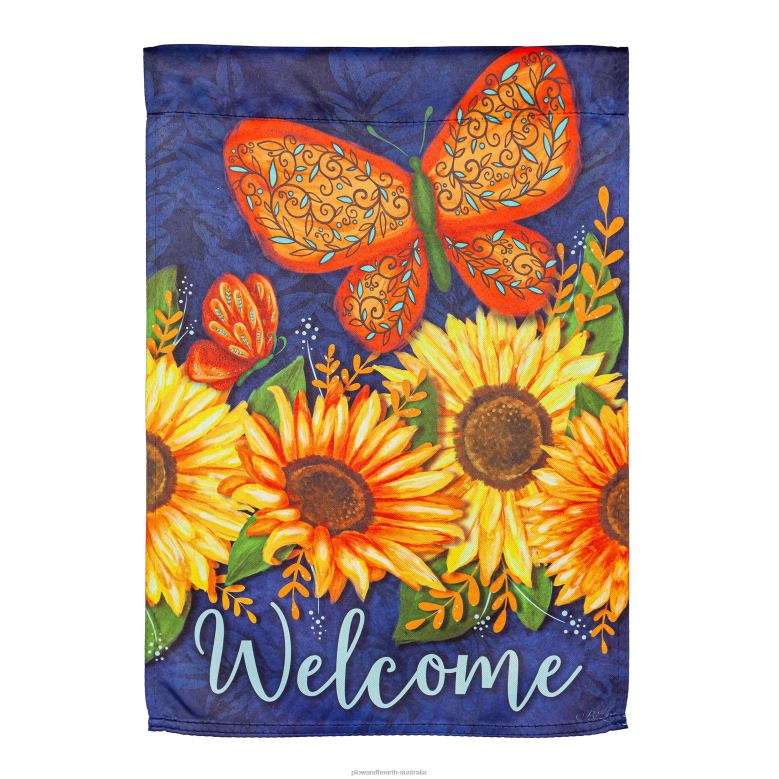 Plow & Hearth Sunny Autumn Suede Garden Flag P22BD569 Yard & Garden