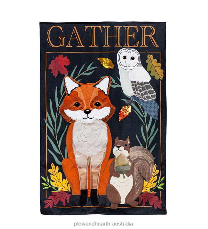 Plow & Hearth Fox and Friends Estate Flag P22BD617 Yard & Garden